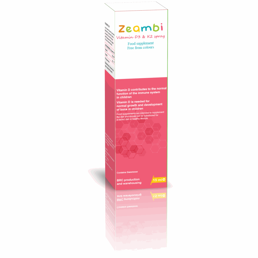 Vitamin D3K2 Zeambi - Dạng Xịt - Dành Cho Trẻ Từ 0 Tháng Tuổi - Xương Chắc Khoẻ - Tăng Cường Miễn Dịch