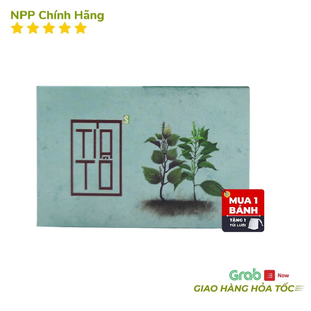 Xà Phòng Xà bông Tía Tô 100%🌸 Phòng Cảm🌸Giải Độc🌸Làm Mát Da🌸Dạng Sáp 100gr Hàng Chính Hãng- Xabongorganic